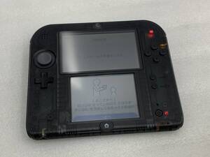 11/44☆Nintendo　2DS　FTR-001　クリアブラック　スケルトン　SDカード　4GB付き　初期化済み　写真追加あり☆C1