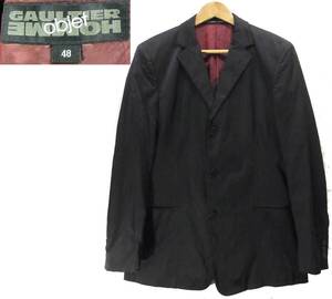 即決は送料無料 国内正規品GAULTIER HOMME OBJETナイロン3Bジャケット黒メンズ48(L)ブラック ジャンポール ゴルチエ オム オブジェ