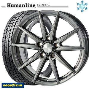 高崎 新品 冬セット ヒューマンライン HS-08 16x6.5J +53 5H114.3 グッドイヤー アイスナビ7 205/60R16インチ ステップワゴン等