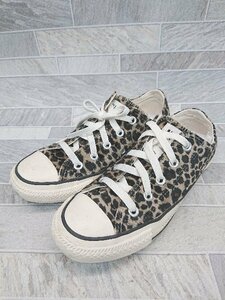 ◇ converse コンバース 豹柄 レオパード スニーカー シューズ サイズ22.5cm ベージュ ブラック レディース P