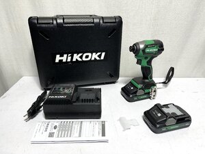 ▽HiKOKI コードレス インパクトドライバ 18V 4.0Ah WH18DE 蓄電池×2個 充電器付き 未使用▽012325