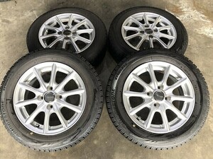 アルミホイール付(WW5G012)ECO FORM 14x5.5J 4穴 100 + BRIDGESTONE VRX 165/65R14 79Q 2018年 スタッドレス 冬タイヤ 送料無料