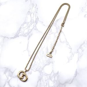 FN13970V【1000円スタート!!】Christian Dior クリスチャン ディオール CD ロゴ ネックレス レディース アクセサリー