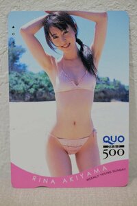 クオカード500 秋山莉奈 週刊ヤングサンデー 未使用品 6749-定形郵便