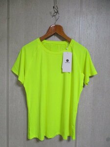 e861　QUEENIEKE　レディース　スポーツ　半袖Tシャツ　サイズL　蛍光色　　32