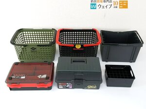 メイホウ バーサス VS7040・メガバス スタッカブルバスケット 他 計6点 タックルボックス ケースセット