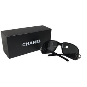 シャネル サングラス 65□17 6023 115 c.501/87 CHANEL ブラック ユニセックス 中古