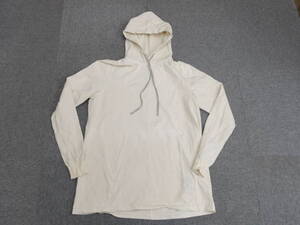 希少！ Rick Owens DRKSHDW 厚手のロングスリーブフードパーカー NATURAL Size L 