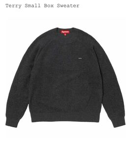 SUPREME 24FW Terry Small Box Sweater black Lスモールボックス ニット 試着のみ / hoodie シュプリーム ブラック クルーネック