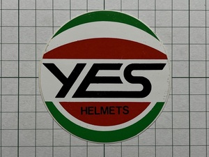 外国 古いステッカー：YES HELMETS イエス ヘルメット オートバイ バイク ビンテージ カスタム +Ja