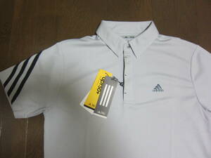 ◇新品　アディダス　adidas　半袖ポロ　グレー　Ｍ◇