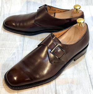 Salvatore Ferragamo フェラガモ◆25cm 7 2E◆プレーントゥ モンクストラップ 革靴 本革 ビジネスシューズ ドレスシューズ ITALY製 靴 焦茶