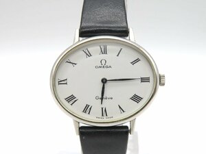 1円◆稼働◆ オメガ ジュネーブ ホワイト 手巻き ユニセックス 腕時計 O01010