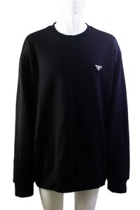 美品 PRADA プラダ トレーナー スウェット トライアングルロゴ ブラック UJL30A S222 110Q