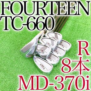 カ47★FOURTEEN TC-660 豪華8本アイアンセット フォーティーン R 純正カーボン 日本製 JAPAN 竹林隆光 国産 ダイワ精工 DAIWA Globeride