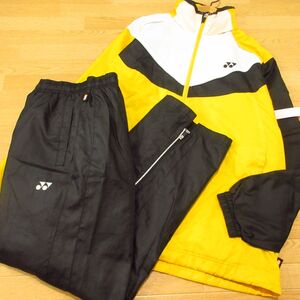 ◎YONEX ヨネックス M 上下セット◆厚手 裏起毛 ウィンドブレーカー ジャケット&パンツ 秋冬！◆メンズ 黄x黒◆BA1362