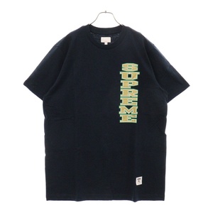 SUPREME シュプリーム 16AW Vertical Logo Tee ヴァーティカルロゴ Tシャツ 半袖カットソー ネイビー