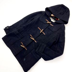 Abercrombie&Fitch ☆ 永久定番♪ ショート ダッフルコート フード◎ レディース L 濃紺 ネイビー 古着MIX アバクロンビー&フィッチ■S1157