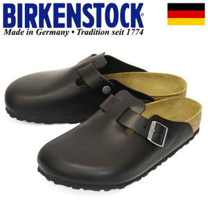 BIRKENSTOCK (ビルケンシュトック) 1023458 BOSTON GRIP ボストングリップ レザーサンダル V.WOOD.BLACK レギュラー幅 BI223 39-約25.0cm