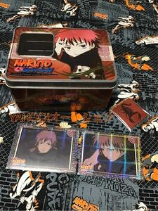 【入手困難】NARUTO-ナルト-★サソリ◆北米版限定カード缶ケース+疾風大全 煌 KIRAMEKIトレーディングカード2種◆芸術コンビ デイダラ 暁