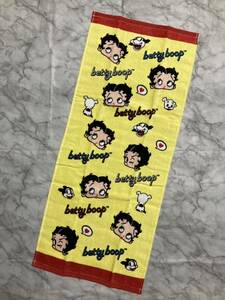 新品未使用 Betty Boop ベティブープ ベティちゃん フェイスタオル イエロー系