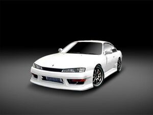 シルビア S14 フロントバンパー 後期 エアロ FRP 未塗装 社外品 SILVIA 日産 ニッサン NISSAN