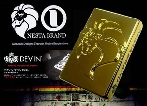 送料270円～新品正規品 NESTA(ネスタ)by DEVINオイルライター ゴールドミラーメタル金(MGG)