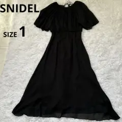 スナイデル　SNIDEL デザイン　シフォンワンピース　ブラック