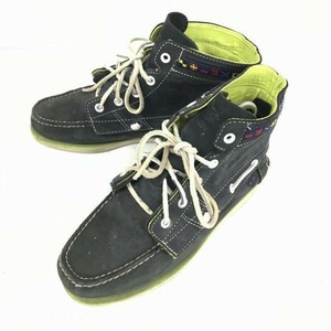 Timberland★本革/レザー/ショートブーツ【7W/25.0/紺】2WAY/ティンバーランド◆P-203