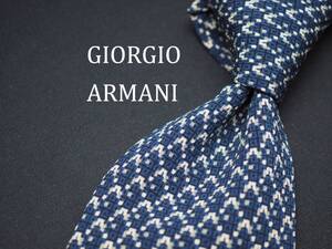 美品【GIORGIO ARMANI ジョルジオアルマーニ】 C1741 ブルーー系 SILK ブランド ネクタイ 古着 良品