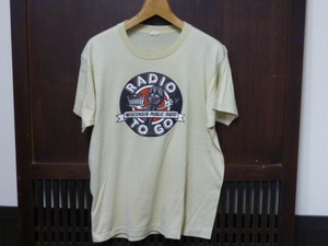 USA古着　Tシャツ SCREEN STARS XL RADIO TOGO ベージュ 80S スクリーンスター アメリカ製 ラジオ