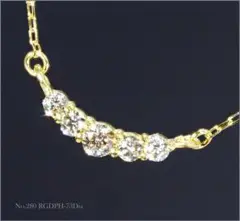 【送料無料】 天然 ダイヤモンド ネックレス 0.10ct K18YG