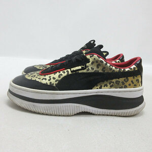 G■【24cm】プーマ/PUMA デヴァ シャーロット オリンピア/371409-01■黒金/LADIES/8【中古】■