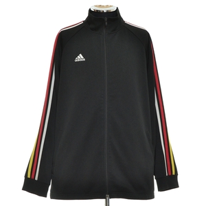 〇526987 adidas アディダス ◯ジャージ ジャケット トラックジャケット サイズXO メンズ ブラック