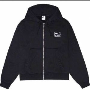 Nike x Stussy Washed Fleece Hoodie Black 送料無料 L ナイキ ステューシー ウォッシュド フリース フーディー ブラック パーカー