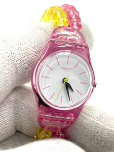 【電池切れ】Swatch　スウォッチ　クォーツ腕時計　SUNNY DAY L LP145A　ブレスレットウォッチ