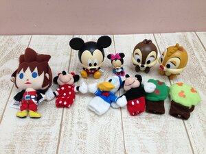 ◇ディズニー 《大量セット》ミッキー ミニー ドナルド チップとデール ソラ フィギュア ぬいぐるみ 指人形 10点 1L177 【60】