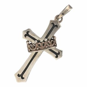 【中古】 Justin Davis ジャスティンデイビス SPJ122 CROSS WITH CROWN ペンダント 18028149 YM