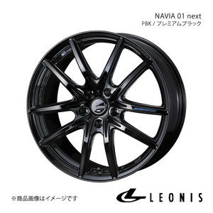 LEONIS/NAVIA 01 next ノア 80系 5ナンバー車 アルミホイール1本【16×6.5J 5-114.3 INSET53 PBK(プレミアムブラック)】0039688