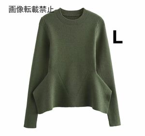 vintage ヴィンテージ レトロ 変形 デザイン ニット セーター トップス Lサイズ レディース★ZARA 好きな方に★2024 秋冬新作 新品未使用★