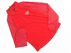 23区 GOLF 23区 ゴルフ 素材 切替 ロゴワッペン カットソー size1/赤 ◇■ ☆ ekc9 レディース