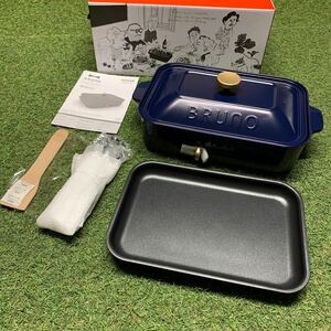 BN002 BRUNO ブルーノ コンパクトホットプレート BOE021 たこ焼き 平面 動作未確認 開封品 箱不良 未使用 展示品 ホットプレート