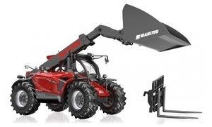 1/32 マニトウ 建機 テレスコプレイダー ショベルカー ジオラマ Manitou Teleskoplader MLT 635 red 1:32 Wiking 80サイズ