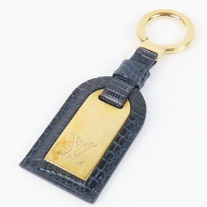 100271LOUIS VUITTON ルイヴィトン 極美品 ポルトクレリザード キーリング バッグチャーム エキゾチック キーホルダー リザード