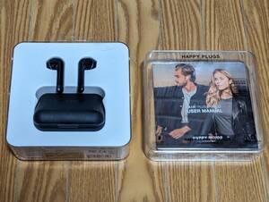 Happy Plugs AIR 1 PLUS EARBUD BLACK 1651 完全ワイヤレスイヤホン ハッピープラグス