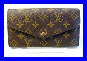 ○新品同様 ルイ・ヴィトン LOUIS VUITTON M60531 モノグラム ポルトフォイユ サラ 長財布 イニシャル入り W0156