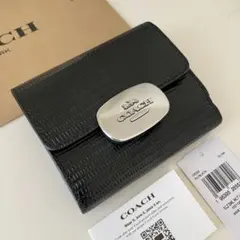 COACH コーチ　二つ折り財布　ブラック　折り財布