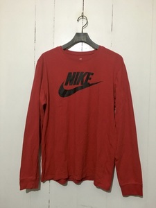 ビッグサイズ☆THE NIKE TEE ナイキ ブランドロゴ 長袖Tシャツ ロンT XXL 赤 レッド 大きいサイズ ビッグシルエット スウォッシュ