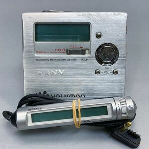 MW69 再生OK SONY MZ-R909 WALKMAN MDウォークマン ポータブルMDレコーダー ソニー シルバー RM-MC12ELK リモコン付