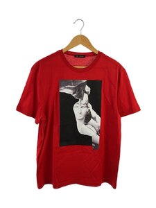 VERSACE◆Tシャツ/M/コットン/RED/プリント/A77947